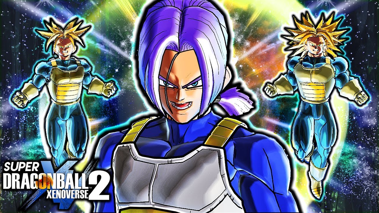 ULTRA LONG HAIR TRUNKS GAMEPLAY - Dragon Ball Xenoverse 2 Custom Trunks Ponytail Gameplay