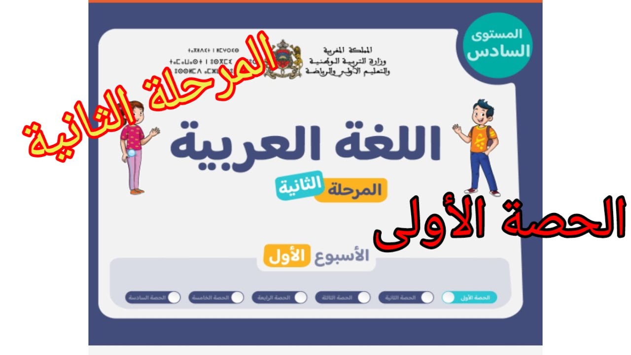 الحصة 1_الاسبوع1 المرحلة الثانية اللغة العربية المستوى السادس ابتدائي  المدرسة الرائدة  #الرائدة