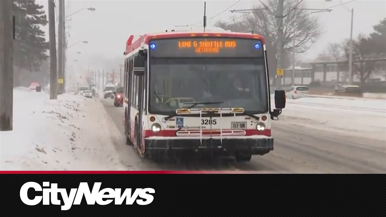 Commuters navigate TTC line 6 issues, GO service adjustments during winter storm