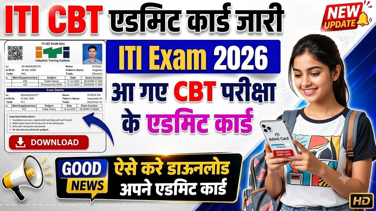 ITI Admit Card 2026 Out | ITI Admit Card Download 2026 | NCVT MIS Hall Ticket Download