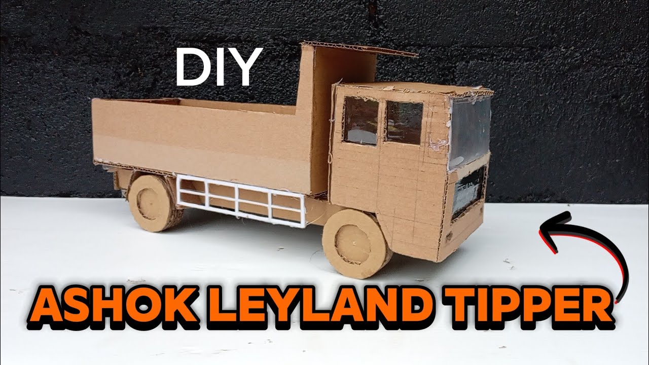 How to make a tipper with cardboard /DIY craft vehicles #craft #DIY #shorts 