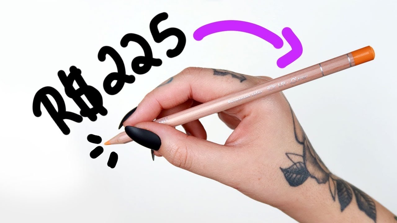TESTANDO O LÁPIS DE COR MAIS CARO QUE EU ACHEI - CARAN D'ACHE LUMINANCE