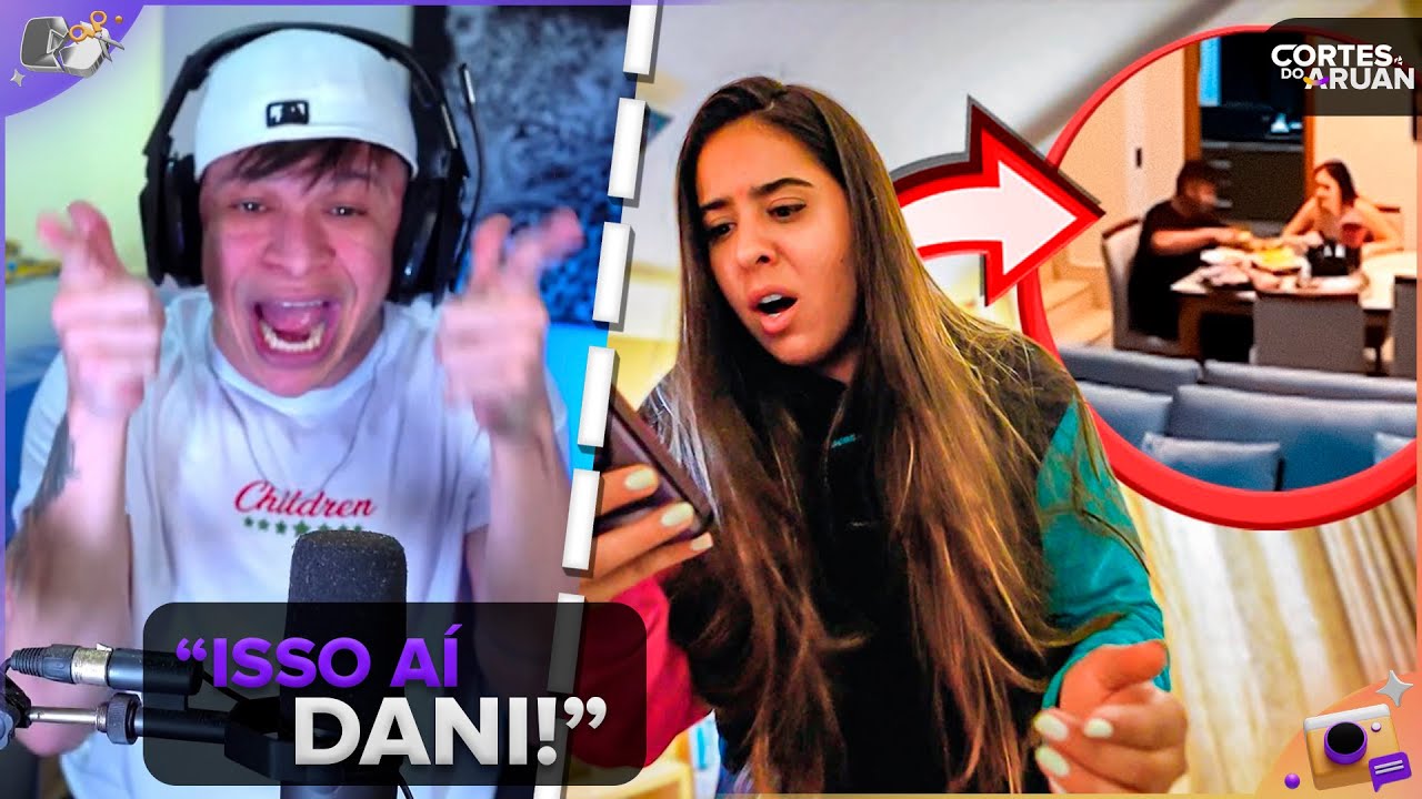 ARUAN REAGE: FLAGREI O RENATO E CAROL JANTANDO NA MINHA CASA 🤬 (DANI NOBREGA) - Cortes do Aruan