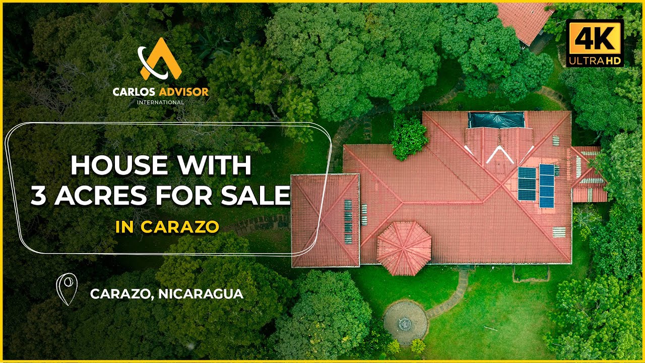 Country House for Sale in Carazo, Nicaragua | 3 Acres + Spacious Home