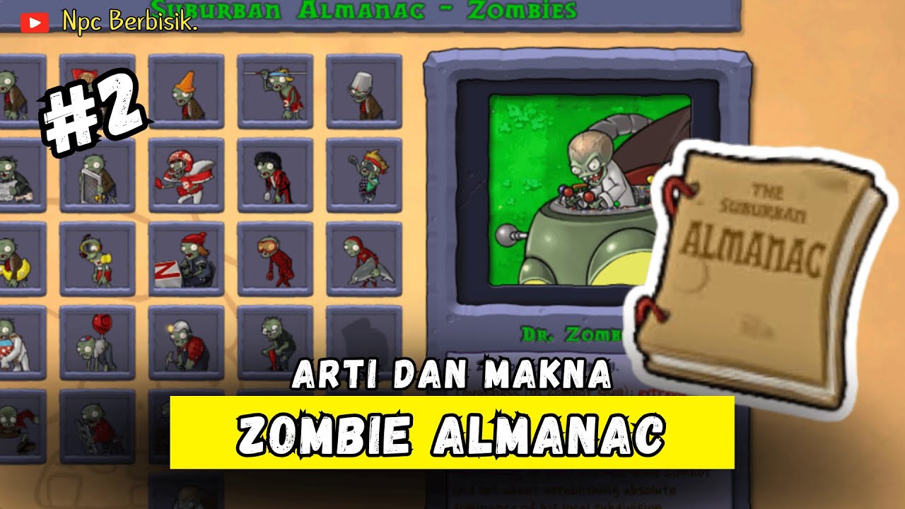 Arti Zombie di Buku Almanac Plants Vs Zombies part 2