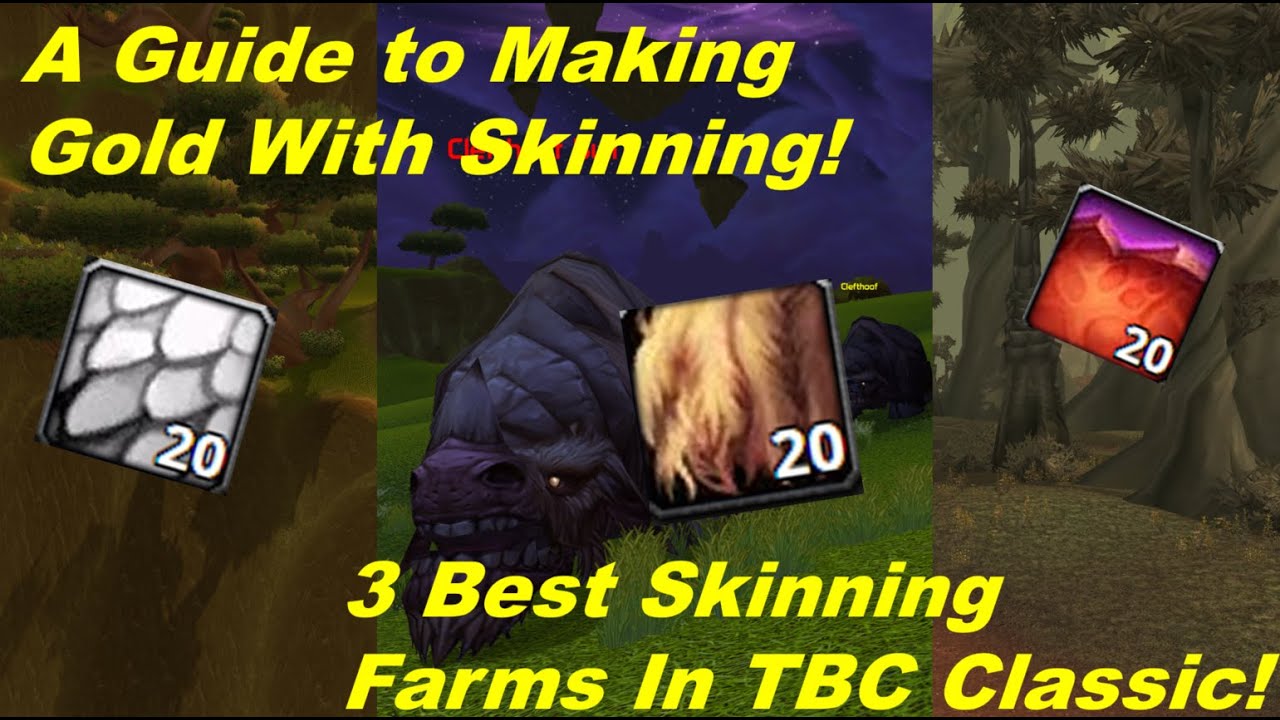 3 Best TBC Skinning Gold Farms | How to Make Gold With Skinning in WoW TBC Classic