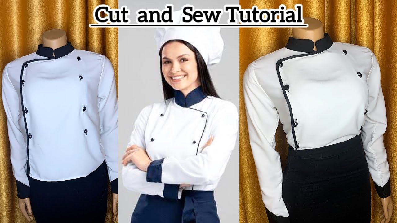 Как кроить и шить униформу повара #куртка #дляначинающих #подробноевидео #профессионал #легко