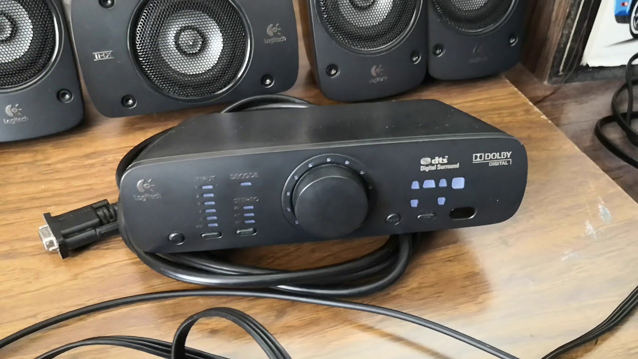 Logitech z906 Conexión + ENCORE ENMAB-8CM + Laptop