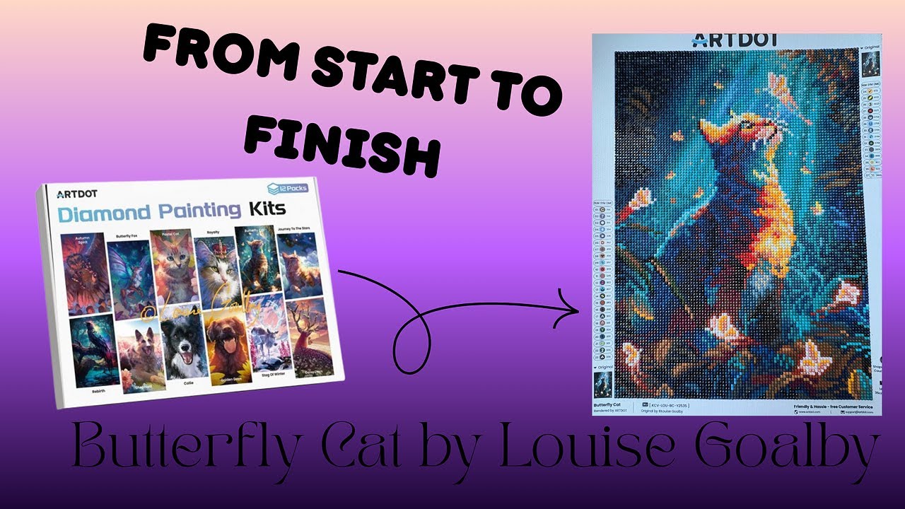 From Start To Finish | ARTDOT - Fantastic Animal by Louise Goalby | Ep.1 - Butterfly Cat
