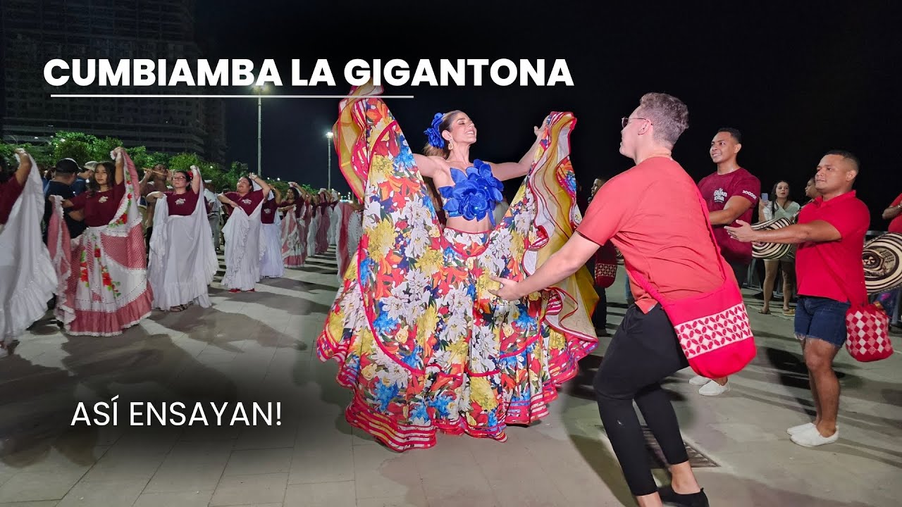 Fui a un ensayo de la CUMBIAMBA LA GIGANTONA | Listos para el Carnaval de Barranquilla 2025.. 💃😎🎉🎊