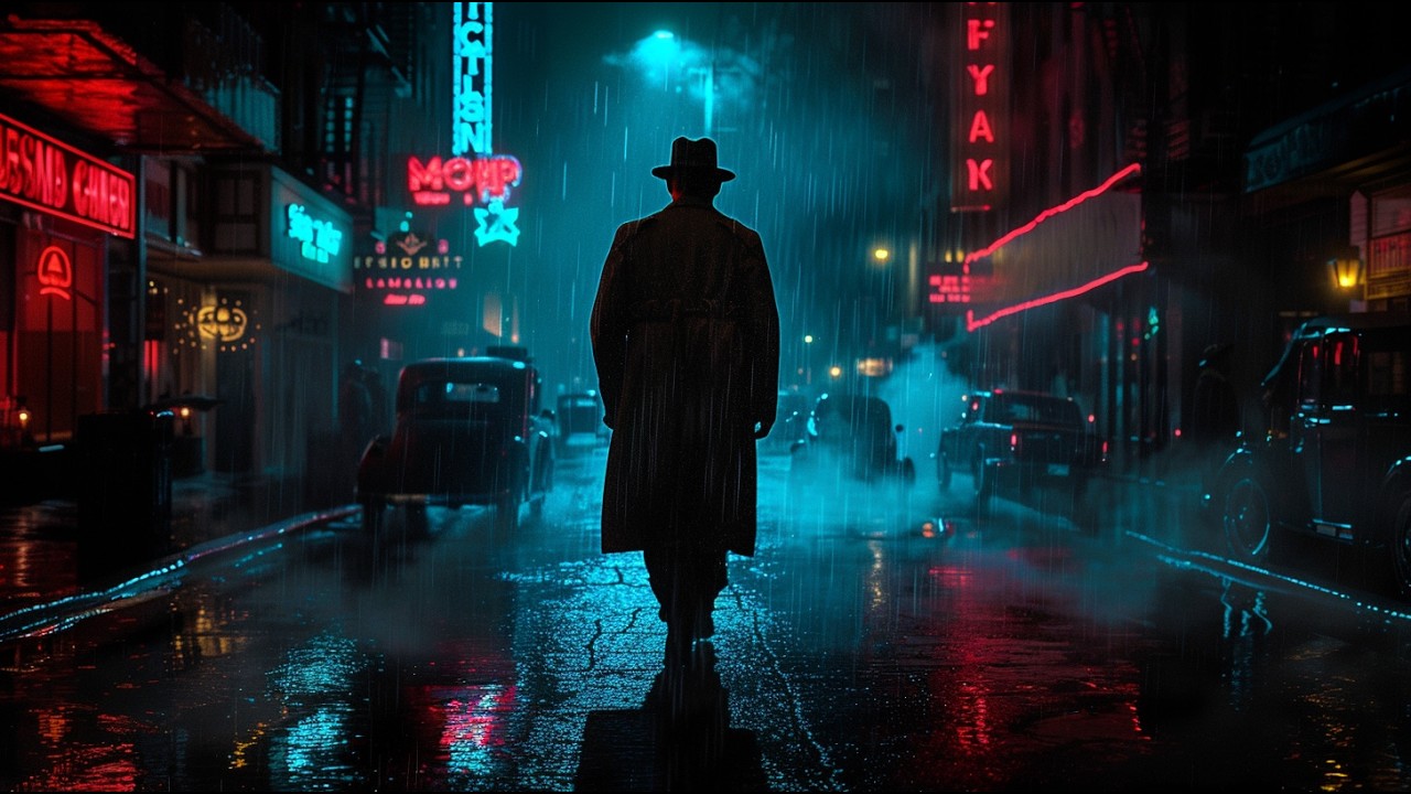 Retro Jazz in New York - 1940s Noir Jazz & Rain Ambience