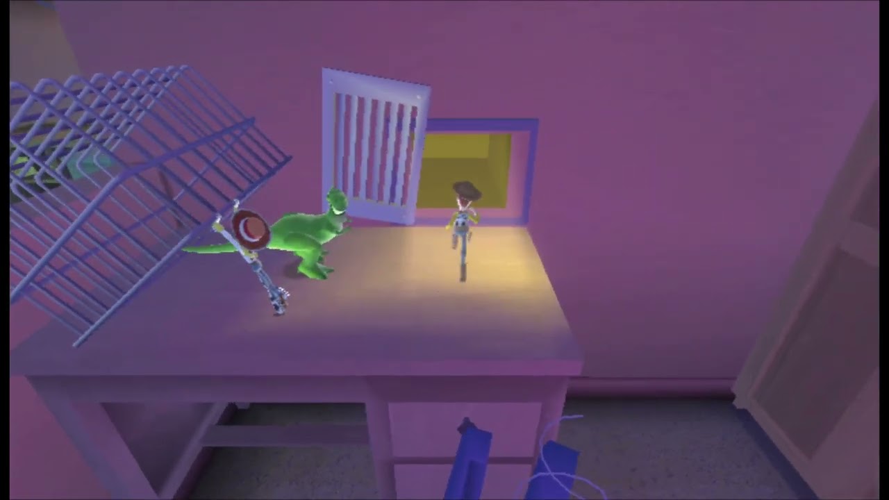 Toy Story 3 Prison Break level, but Woody saves Rex and Jessie saves Slinky