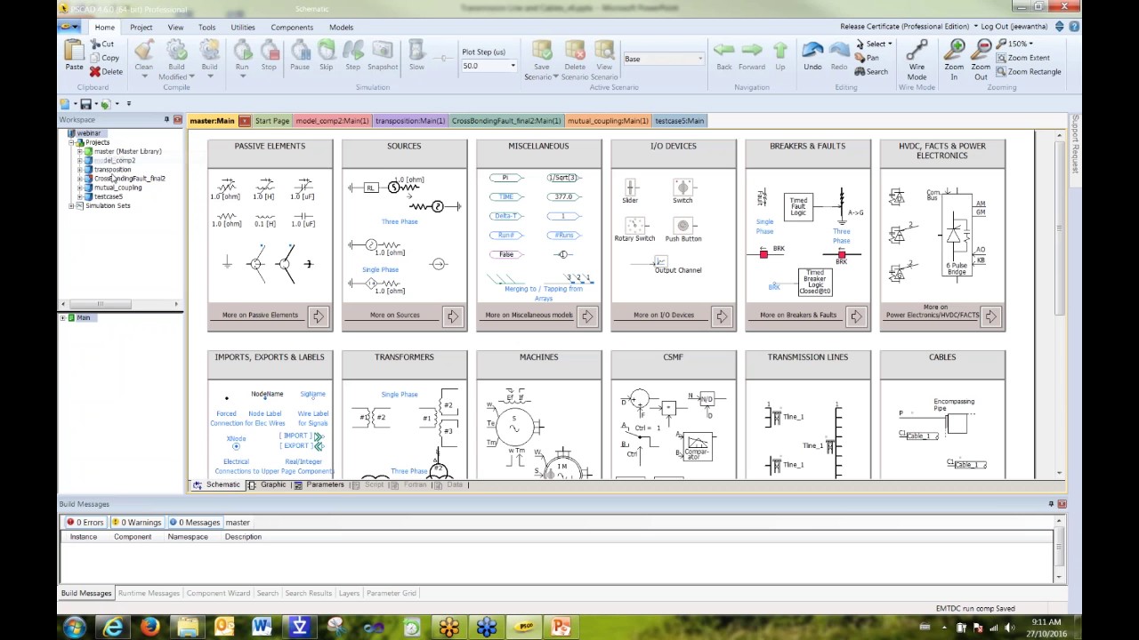 Modelling Cables and Transmission Lines with PSCAD/EMTDC