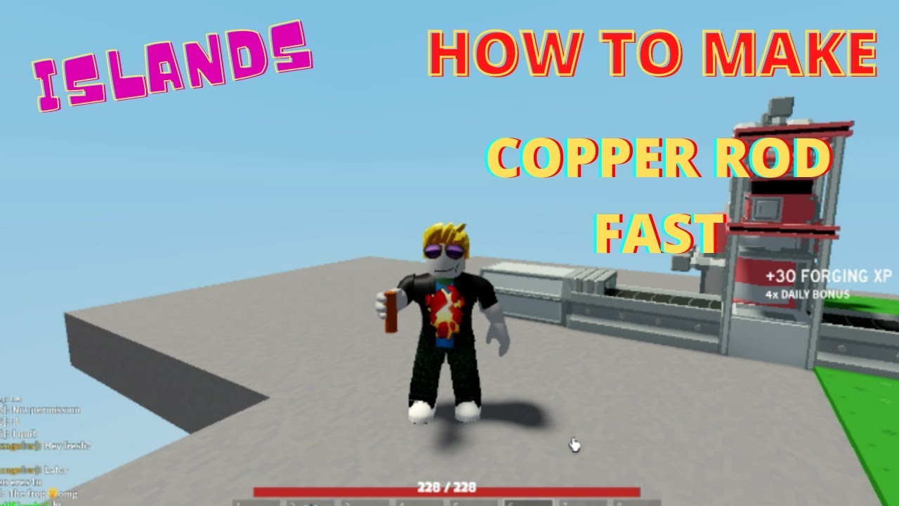 Как быстро сделать медный прут — Islands — Roblox