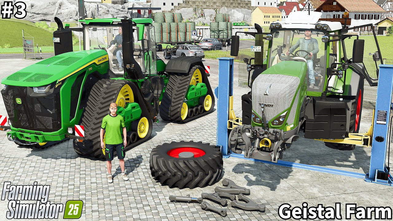 Fixing a Crashed Fendt Tractor & Delivery of the Powerful John Deere 9RX│Geistal│FS 25│Timelapse#3
