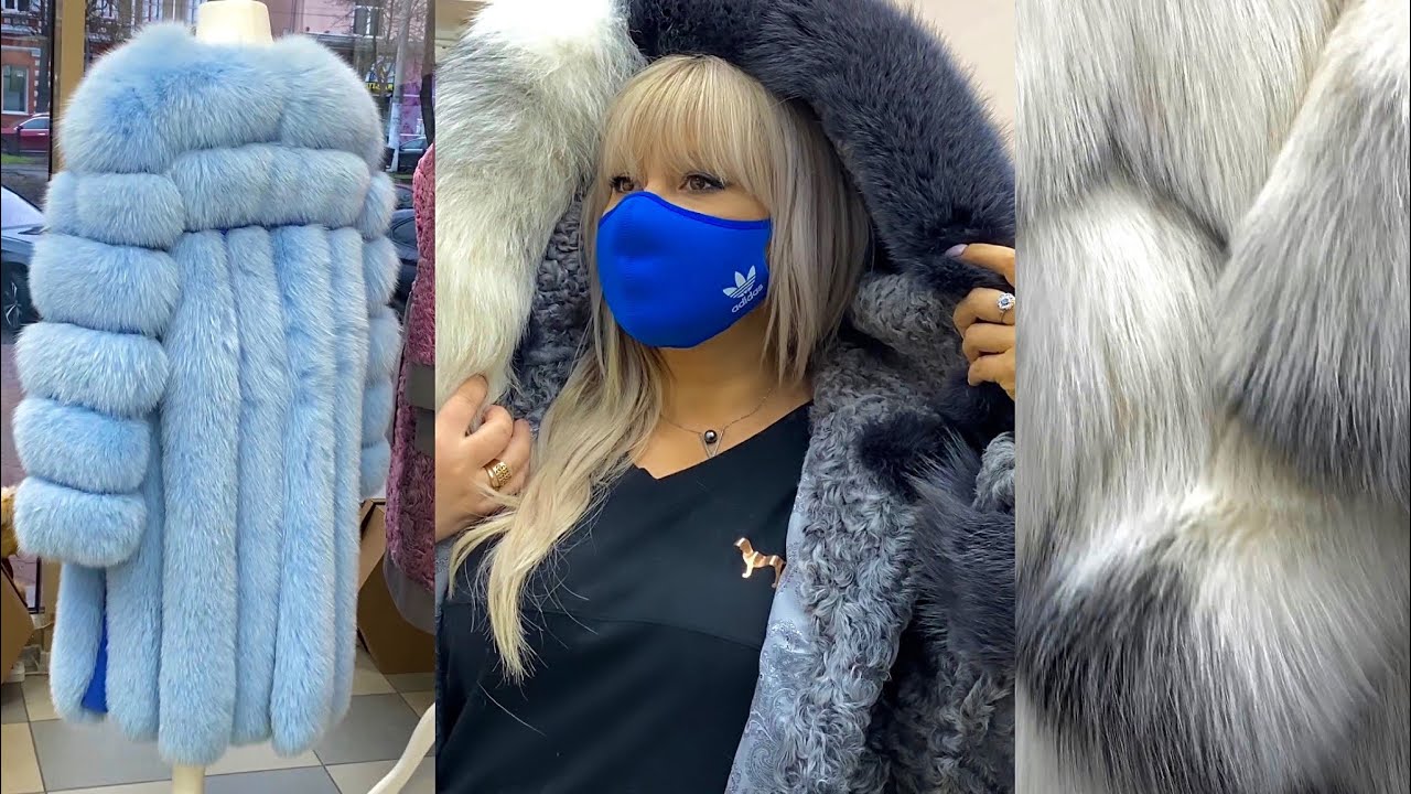 @LoraFox in Miss Lora fur shop Try-on fur coats