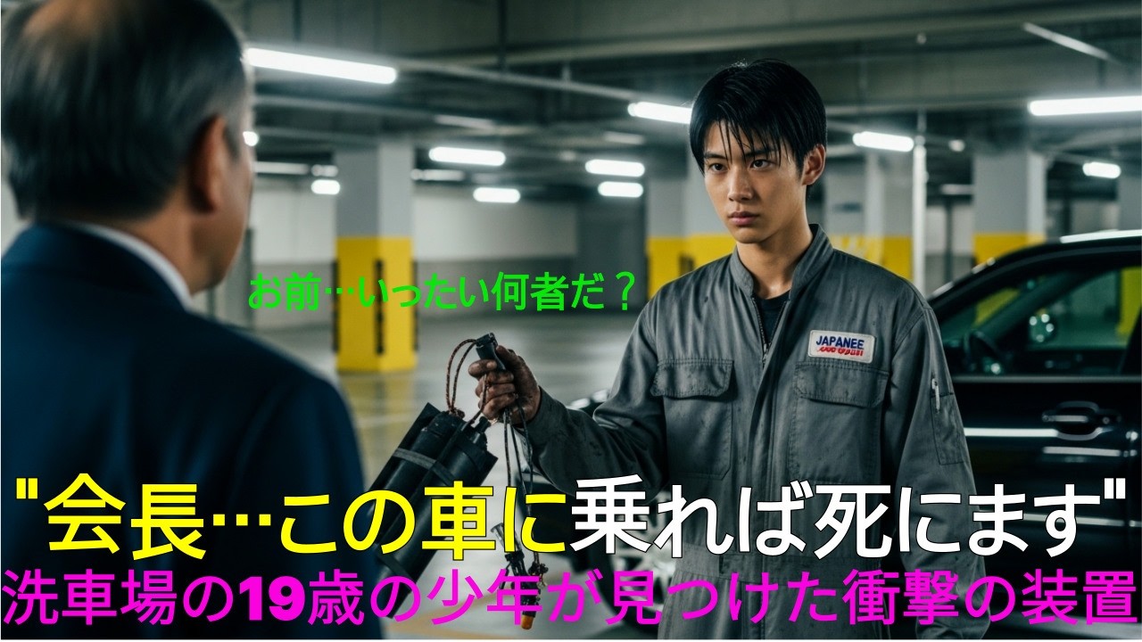 洗車場の19歳天才少年が、会長の車の異変に気づいた瞬間…その裏に隠された巨大企業の陰謀【スカッと感動】｜AI朗読小説 |胸アツ展開