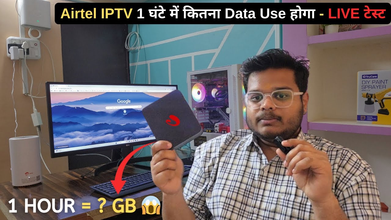 Airtel IPTV 1 Hour Data Consumption Test 😱 | 30 Days Monthly Data Calculation | Live Proof