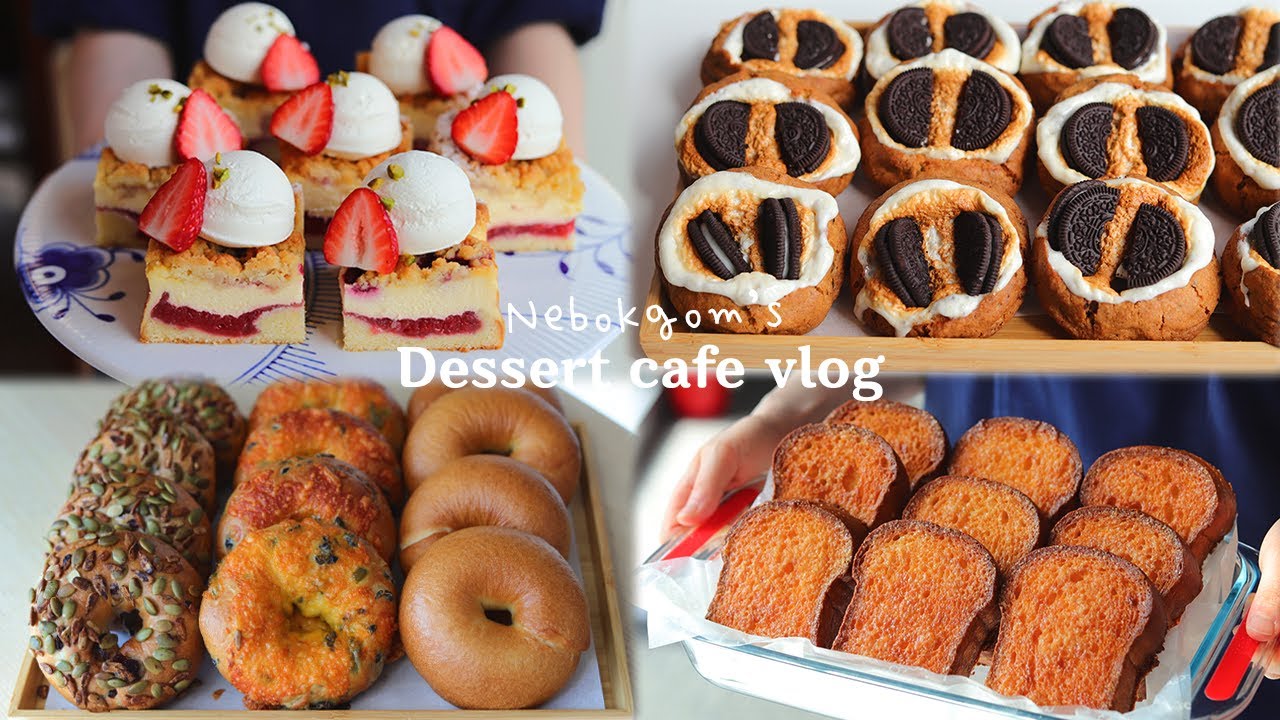 🍰⭐️맛있는 게 계속 나오는 힐링 카페 브이로그 보고가세요⭐️