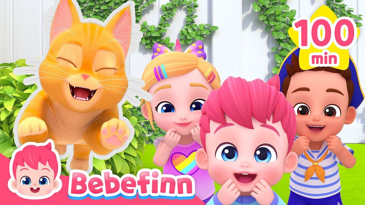 Meow 🐈 Explore Bebefinn House with the Cat Boo | Kids Songs and Nursery Rhymes +Compilation