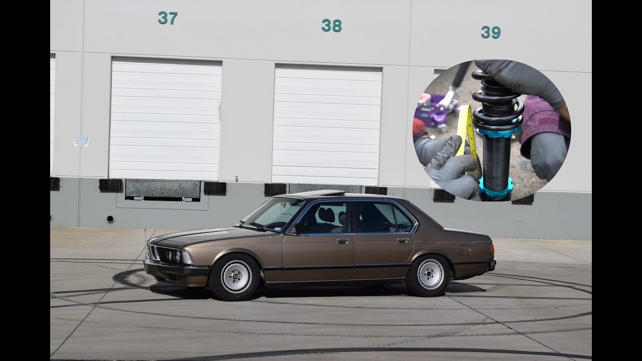 BMW E23 Ceika coilover install Kamotors M60 swapped 733i
