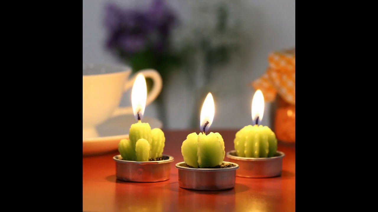 Cactus Tea Light Candles - Set of 6!