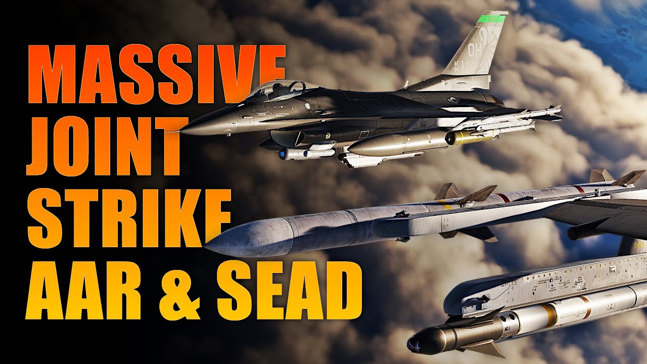 F-16 Massive Coordinated Joint Strike | DCS | Arctic Thunder | Kola map | Amazing Graphics
