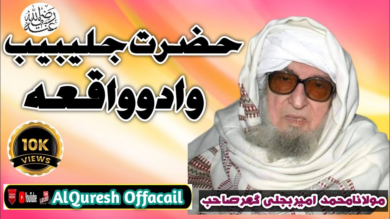حضرت جلیبیب وادو واقعہ مولانا محمد امیر بجلی گھر صاحب