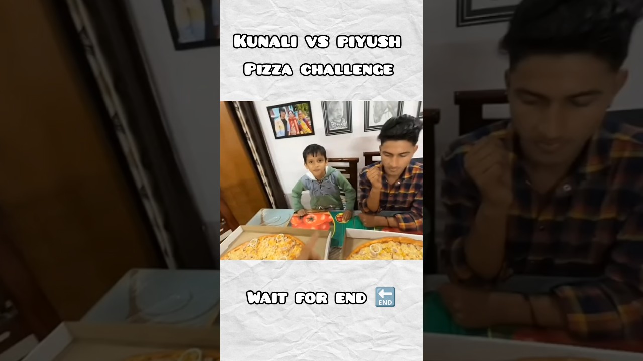 Piyush joshi vs Kunali joshi pizza eating challenge 