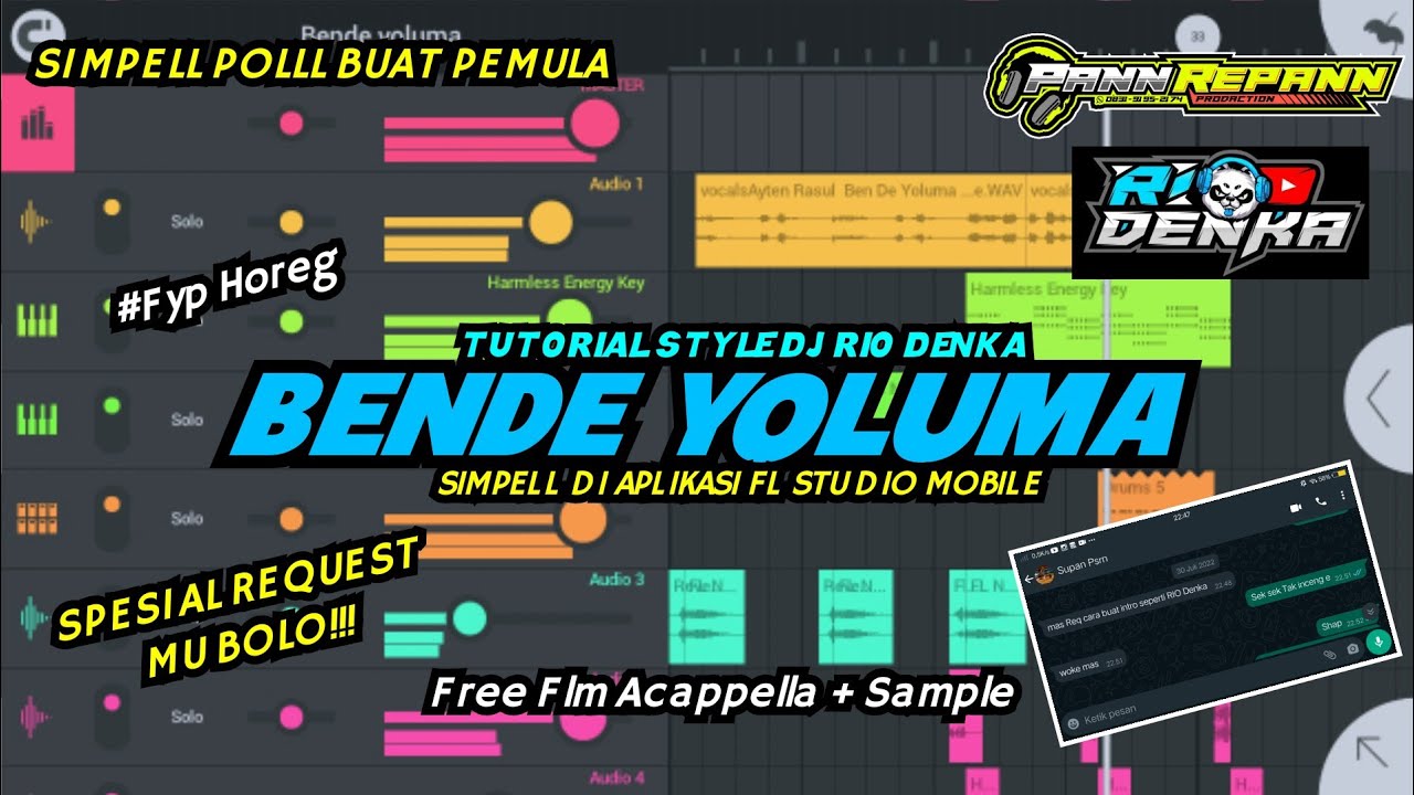 (PART 1) Spesial Request Mu Bolo. TUTORIAL DJ HOREG STYLE RIO DENKA (bende yoluma giderim) FREE FLM