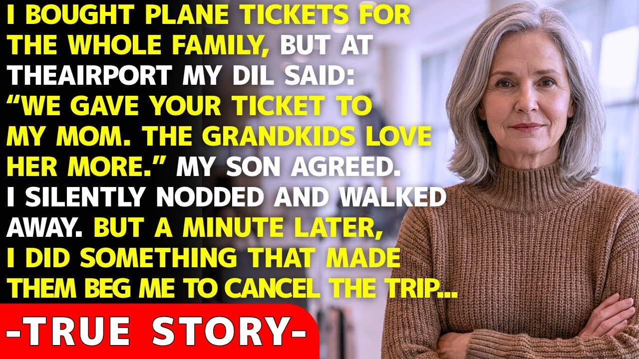 “We gave your ticket to my mom, the grandkids love her more.” A moment later…