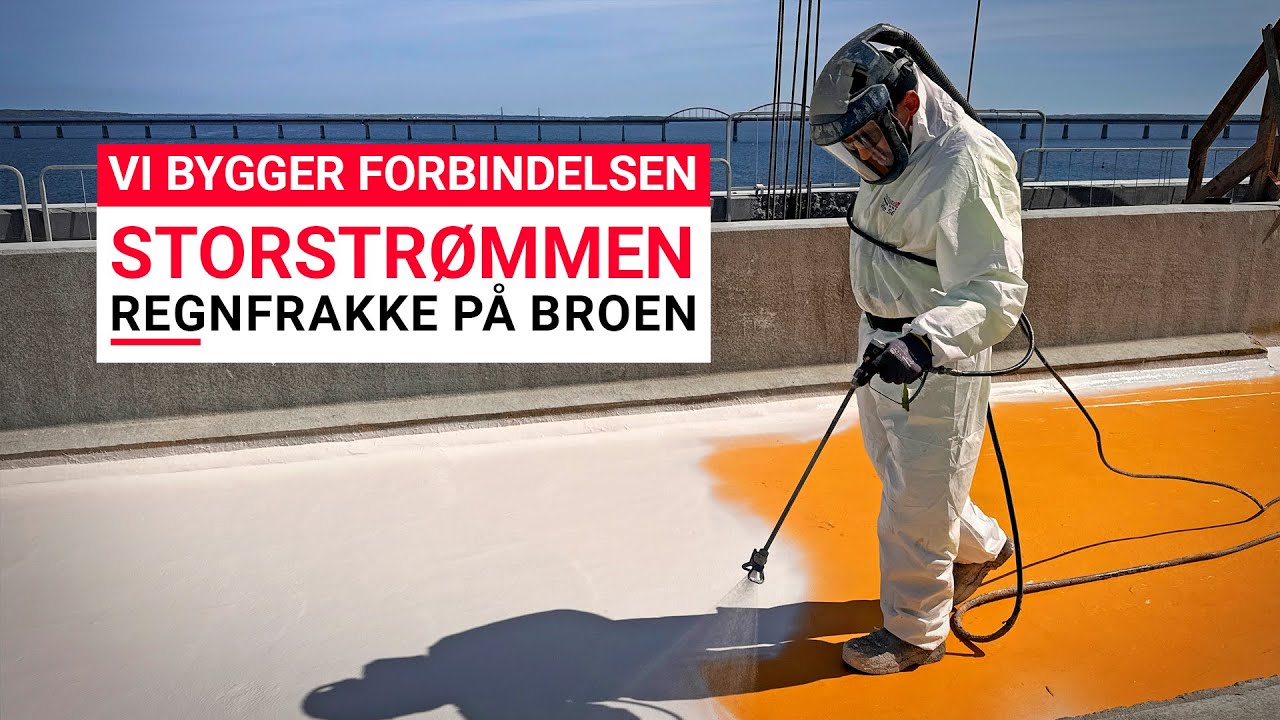 Vi bygger forbindelsen - Storstrømmen - Regnfrakke på broen