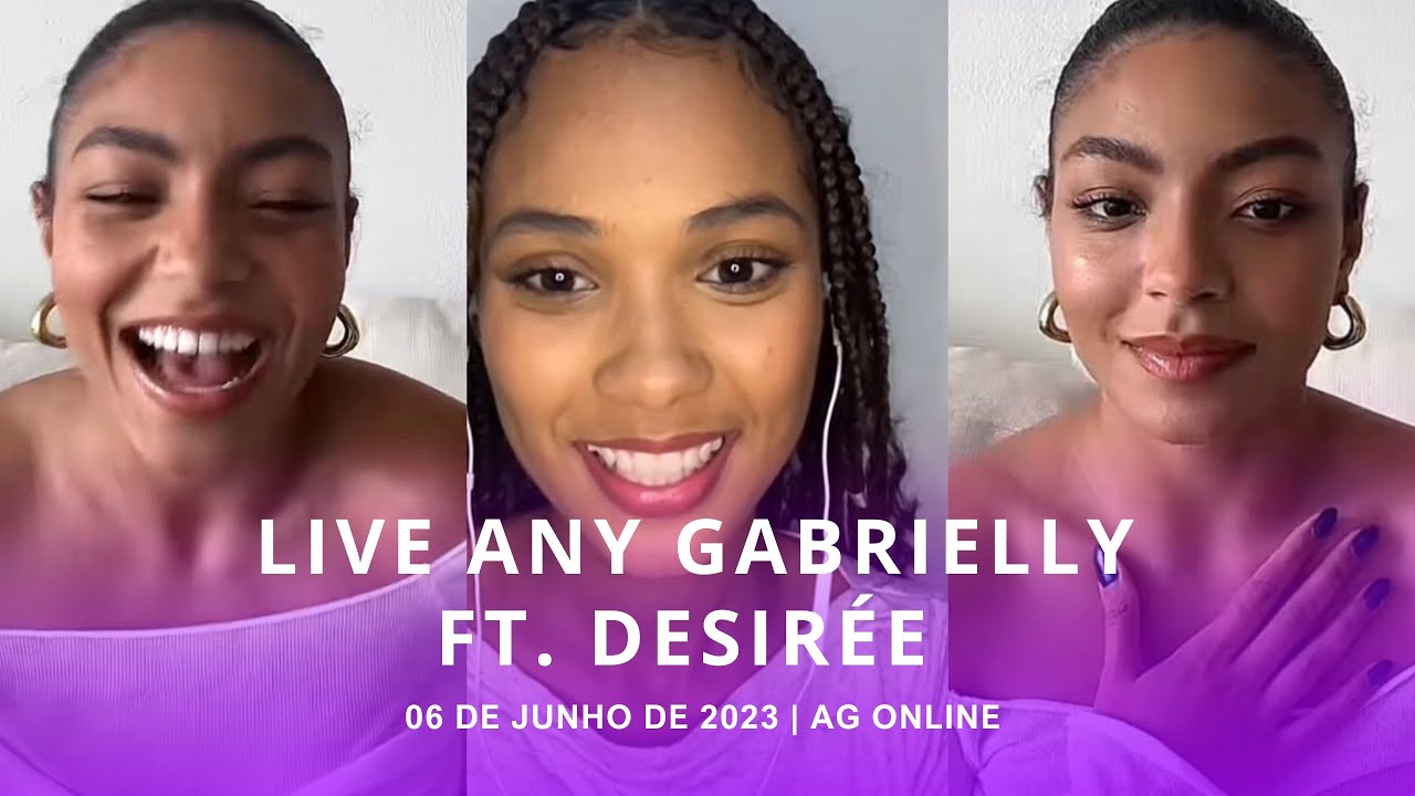 Live TikTok Any Gabrielly com Desireé nova integrante Brasileira do NU — 06 de junho de 2023.