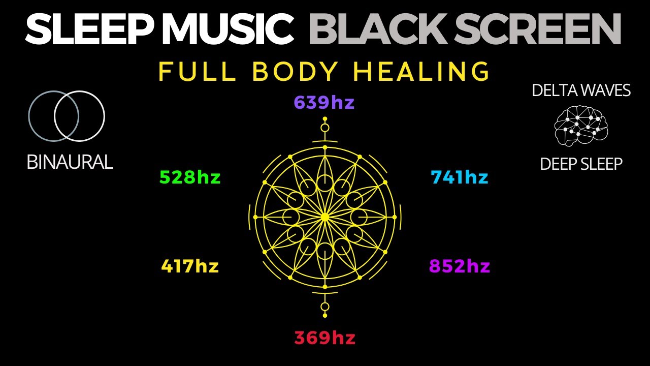SPECIAL Sleep Music Black Screen · Full Body Healing Binaural