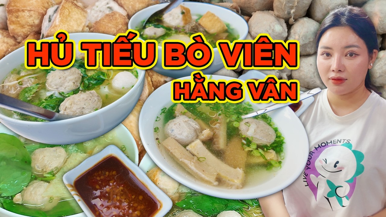 CHỢ HÒABÌNH Q.5! HỦ TÍU BÒ VIÊN HẰNG VÂN! SỤN MỀM,BÒ VIÊN GÂN GIÒN SỰT,CÁ THÁCLÁC ĐẬU HỦ DAI BÉO 45K