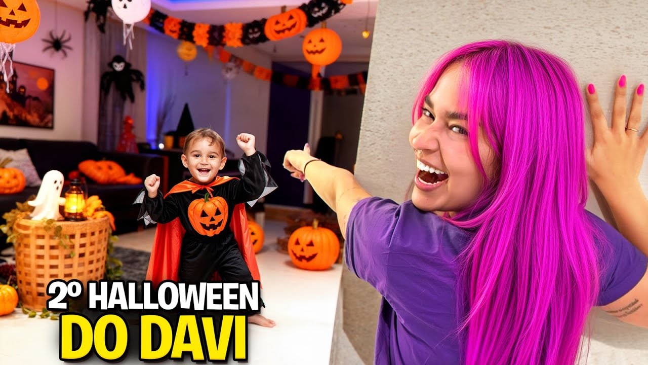 PRIMEIRO HALLOWEEN DO DAVI NA CASA NOVA *ele gostou?