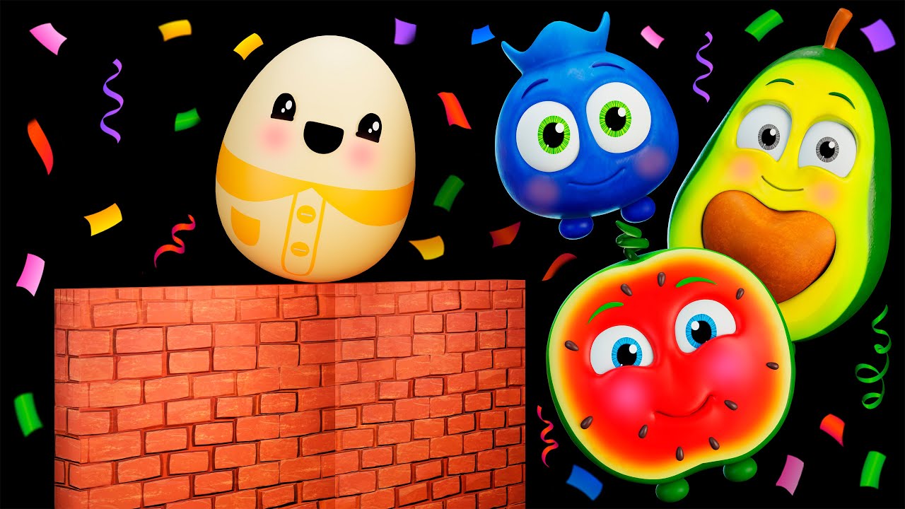 Humpty Dumpty: Ovos Surpresa e Frutas! 🥚🍉| Frutinhas Divertidas - Mundo Sensorial do Bebê