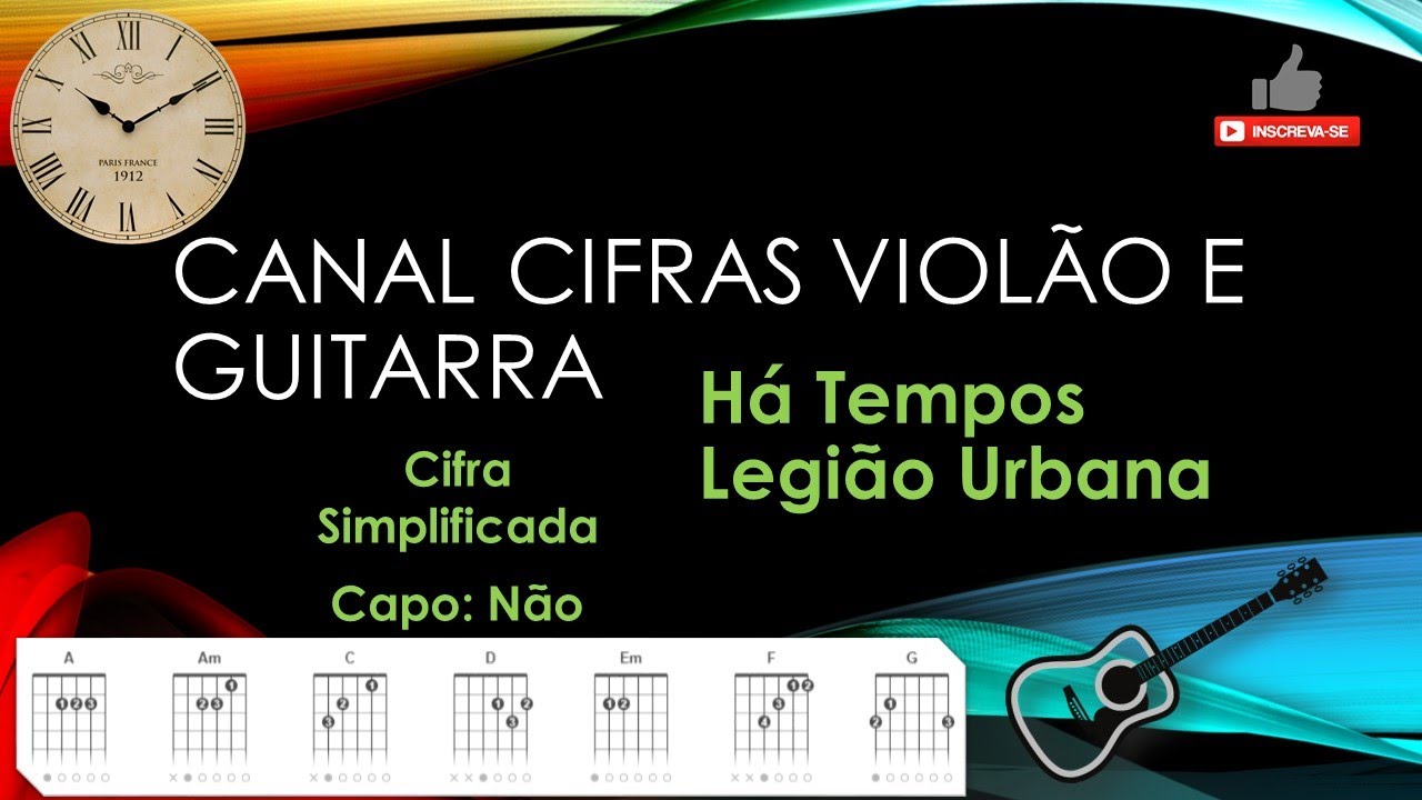 Há Tempos - Legião Urbana - Cifra Simplificada Iniciantes Violão KARAOKÊ . #16