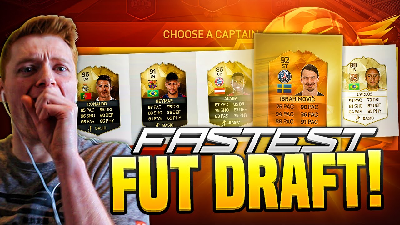 FIFA 16 - THE FASTEST FUT DRAFT!!! | MY HIGHEST RATED SQUAD!!!