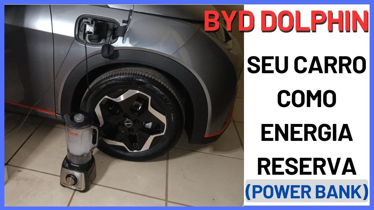 BYD Dolphin | Ligando aparelhos elétricos no carro | Função V2L | Energia Bidirecional