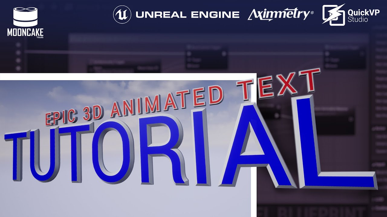 Unreal Engine Virtual production tutorial - Epic Animated 3d Text (Aximmetry & QuickVP)