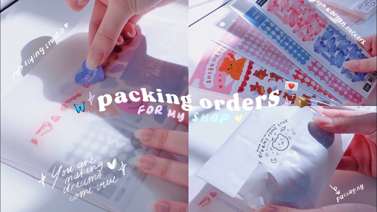 packing sticker orders after a shop update ❤︎ real time