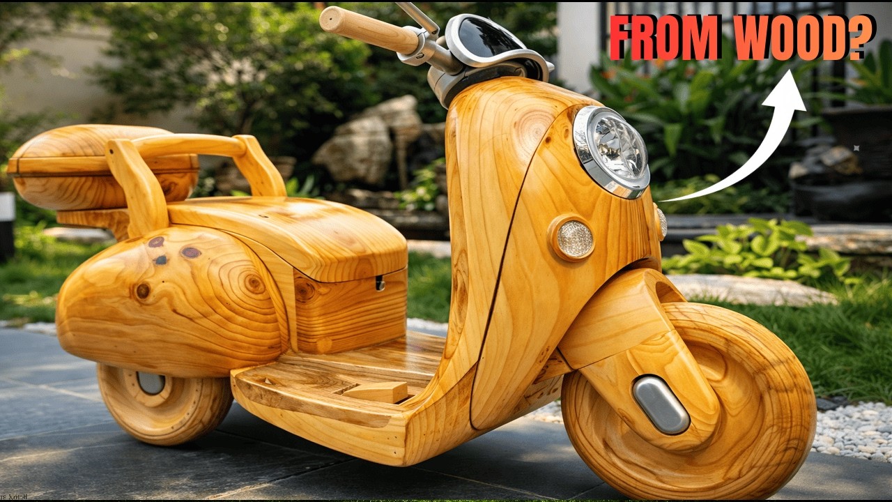 Raw Wood to SCOOTER in 7 Days | Insane Woodworking Build🤫