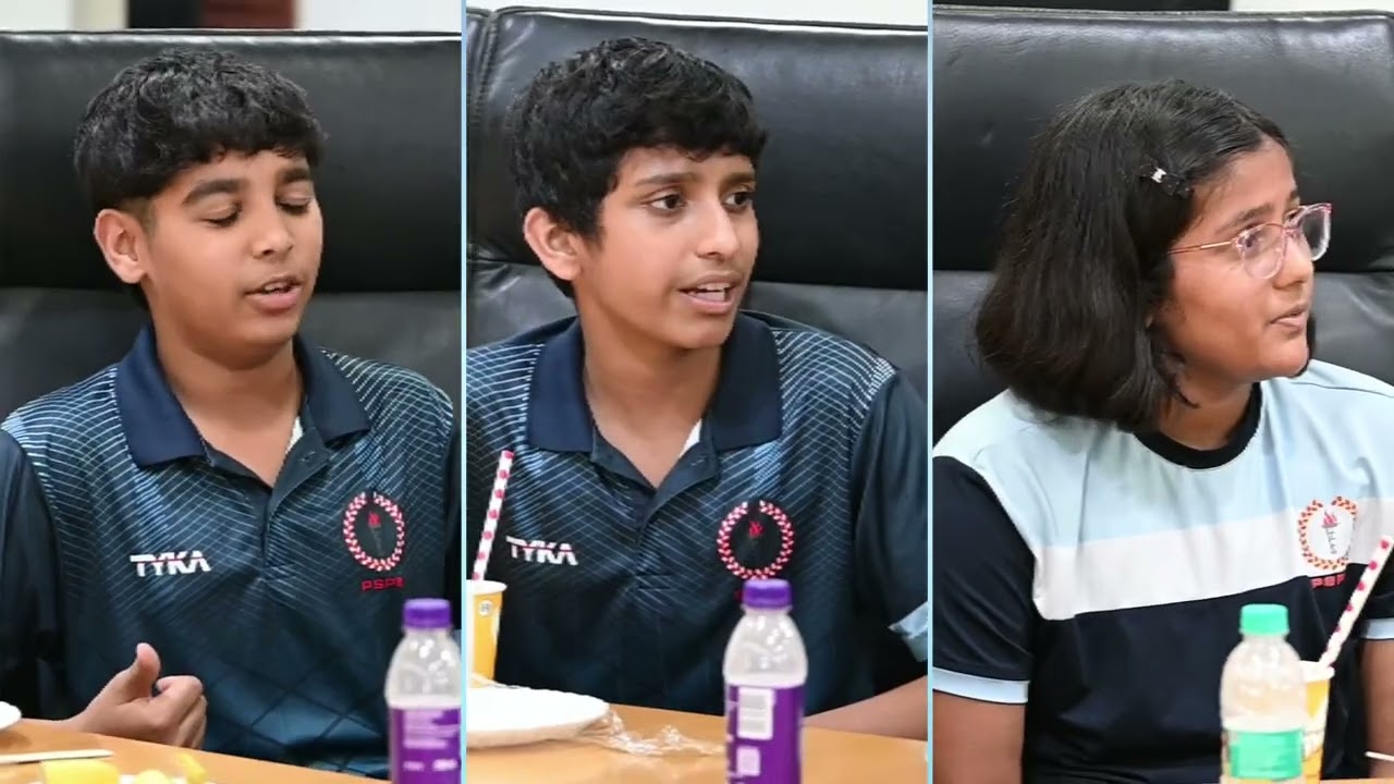 Interaction with young athletes from PSPB Table Tennis Academy