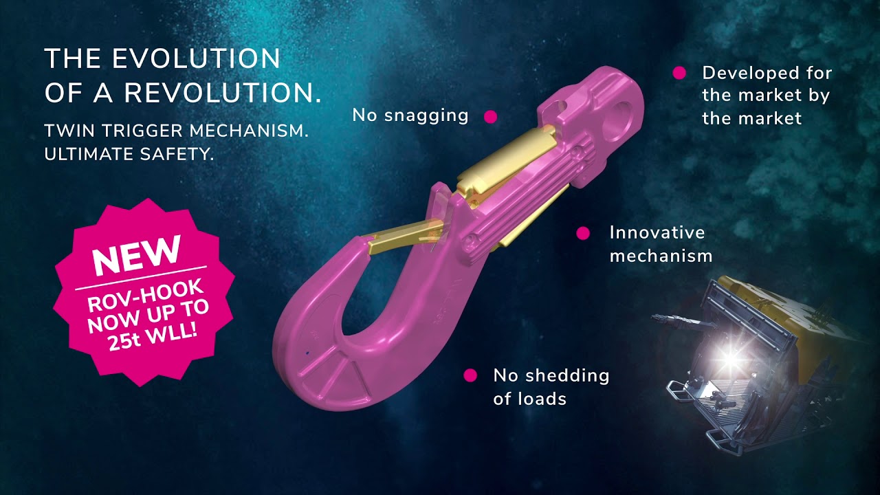 The New RUD ROV-HOOK now up to 25t WLL!