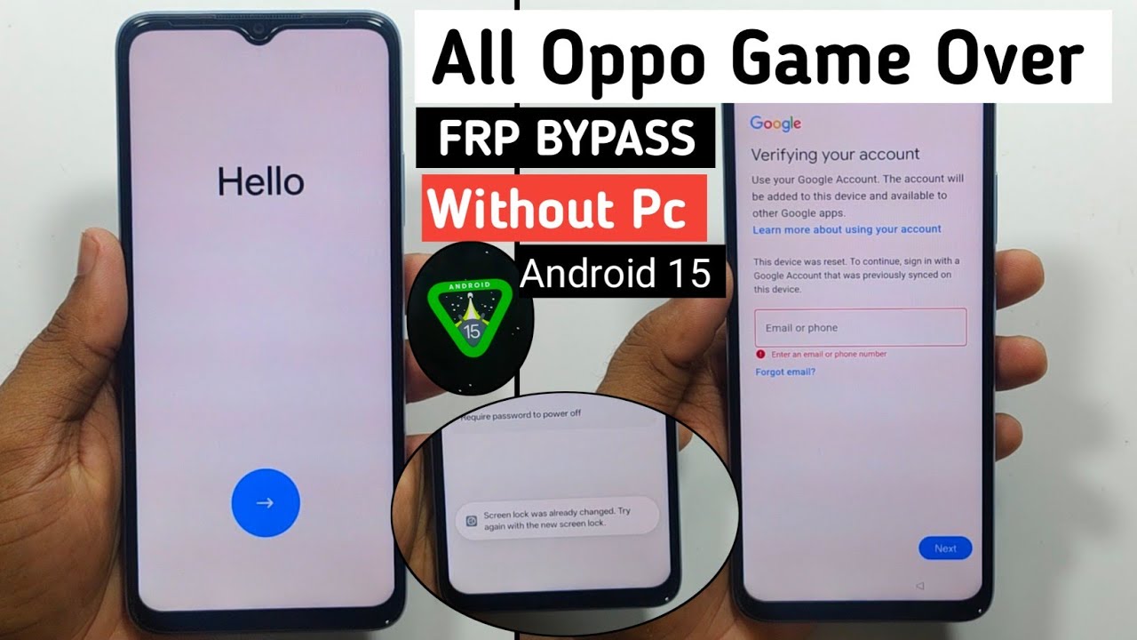 All Oppo Game over Android 15 FRP BYPASS Unlock without PC { 100% Okay 👍 Working } New Update 2025