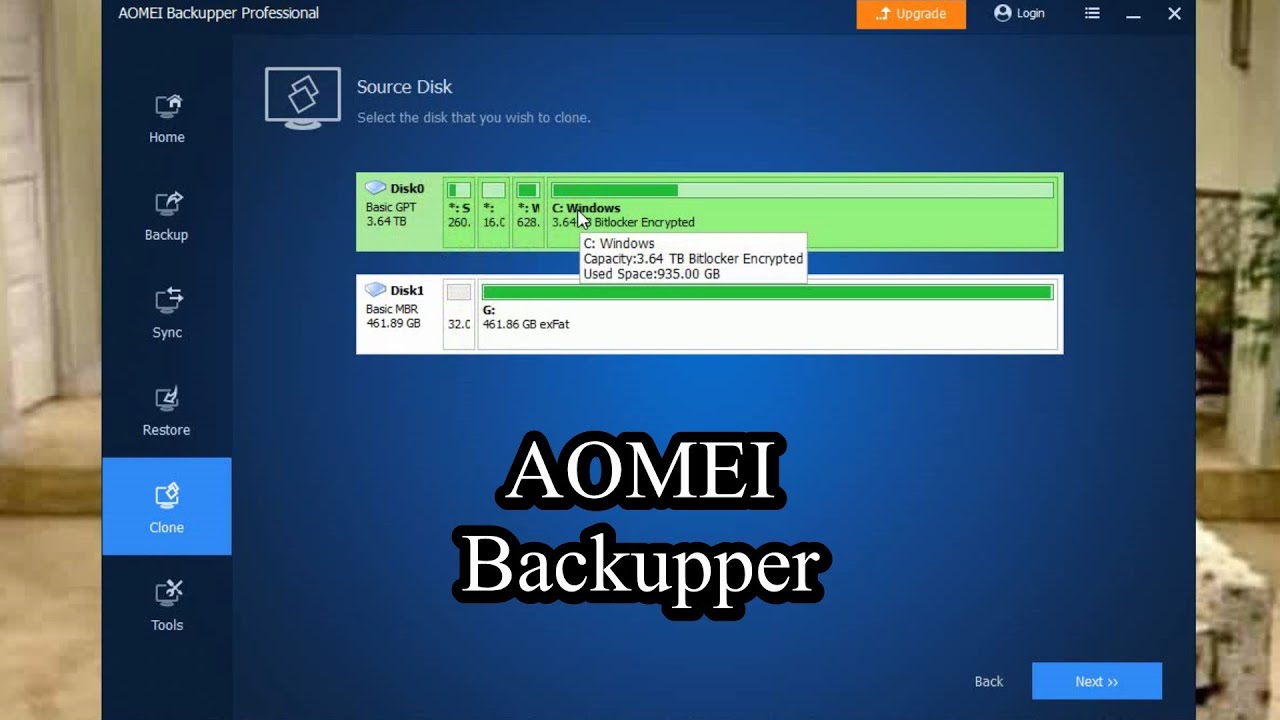 AOMEI Backupper How to create a Clone