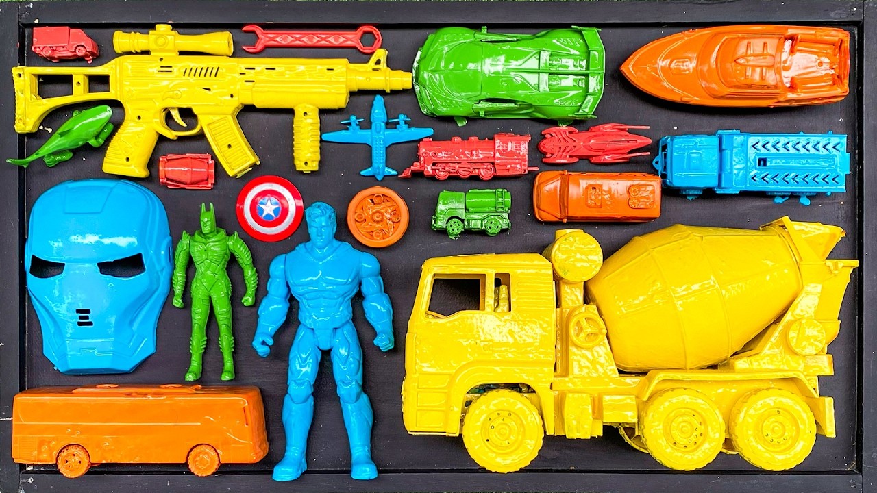 Membersihkan mobil mobilan, truk molen, topeng, heroes, mobil monster, mobil balap, anomali