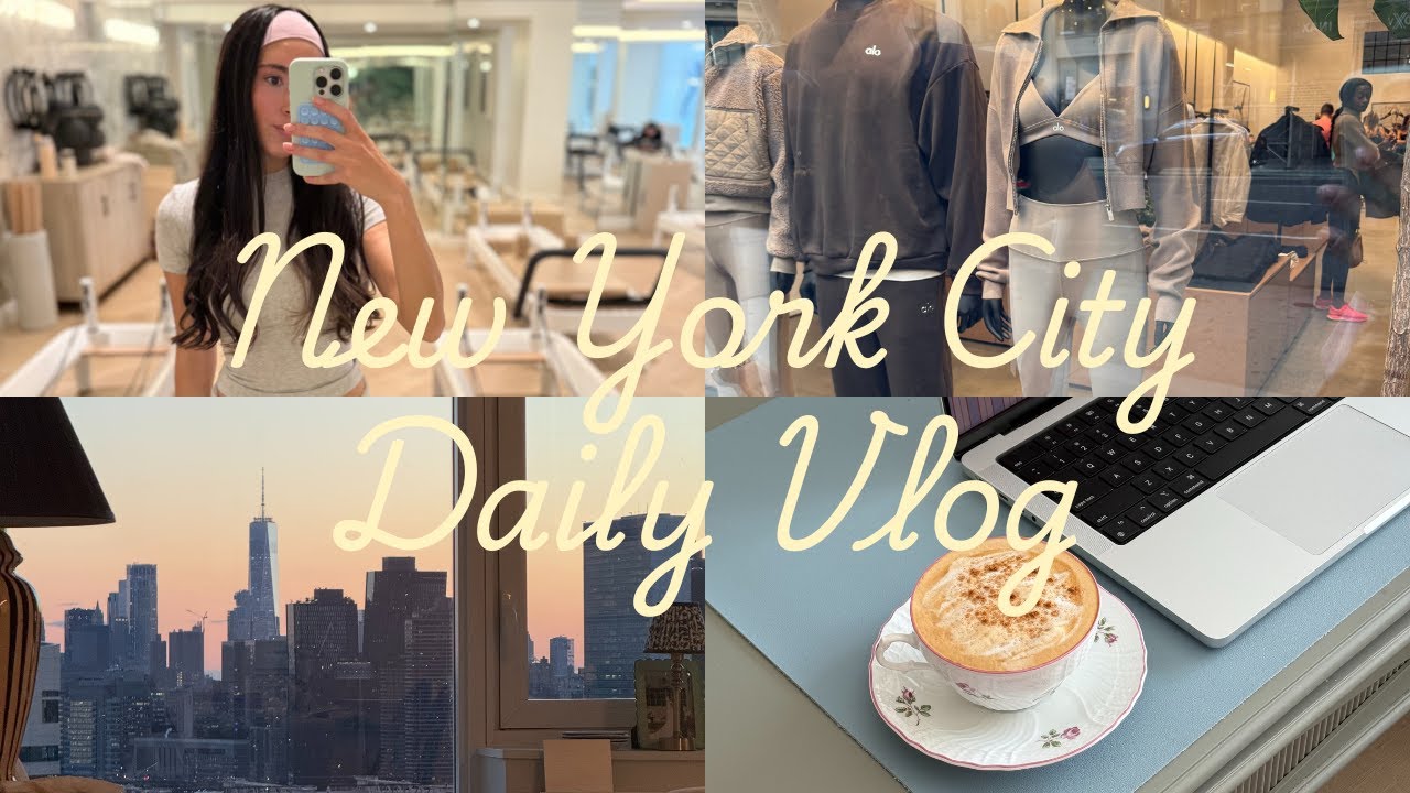 NYC VLOG - Café com amigas, Alo Yoga, Pilates, Minhas Youtubers Gringas Preferidas