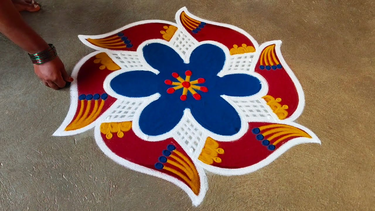 5×3 simple rangoli design ❤️🤗❤️❤️❤️